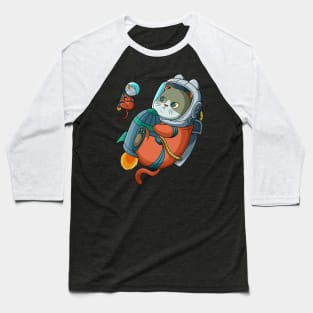 Cat and mouse astronaut Baseball T-Shirt